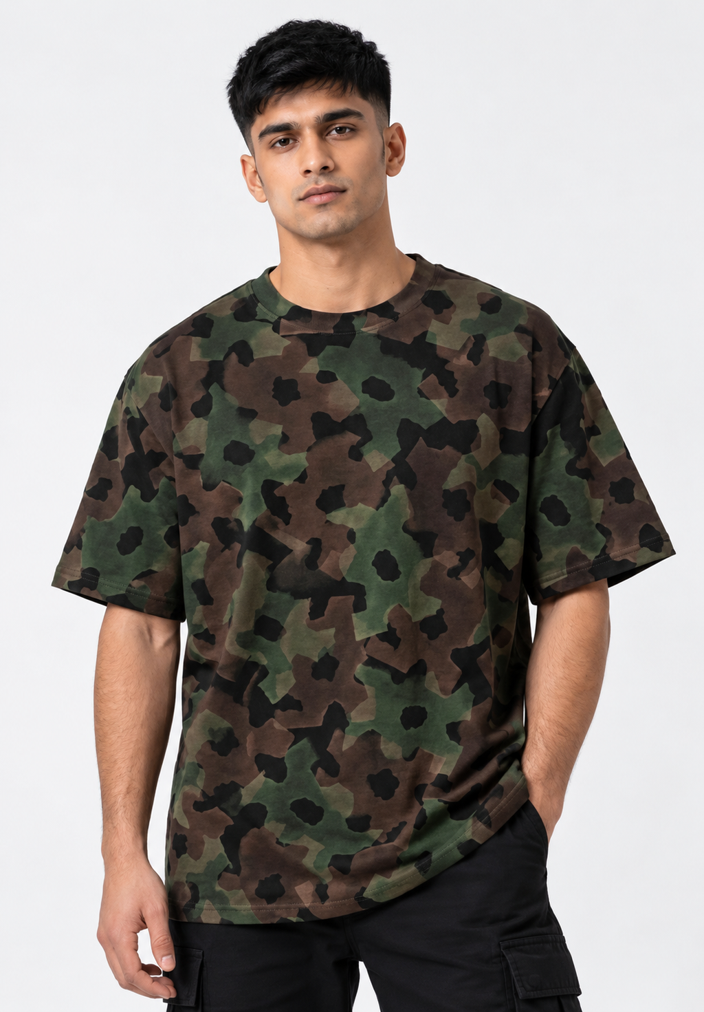 Camo Fade – Acid Wash Oversized Premium T-Shirt