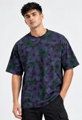 Leaf Camo Fade – Acid Wash Oversized Premium T-Shirt