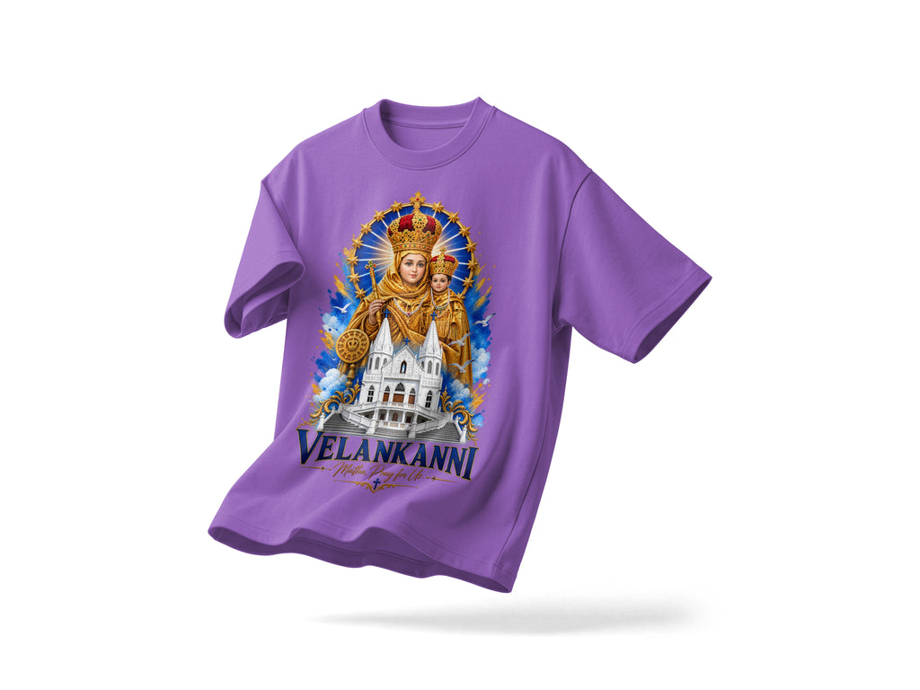 Velankanni Matha Premium Tshirt | Lavender